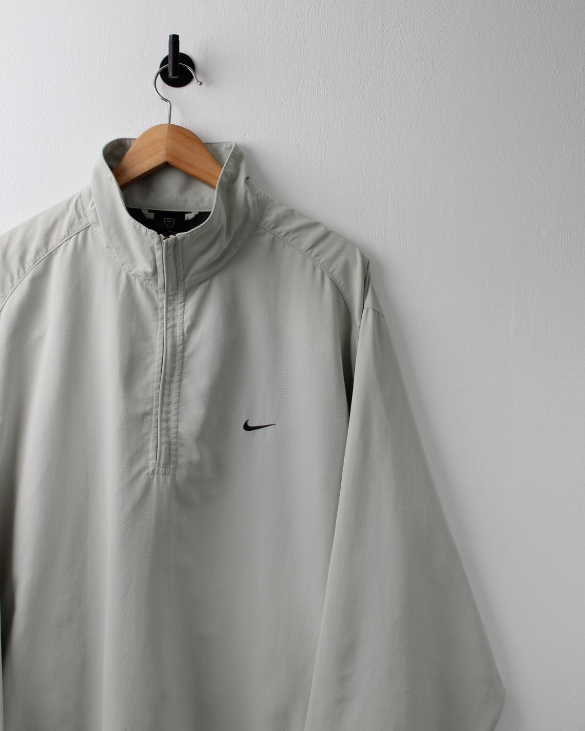 00s Nike Cream Quarter Zip Lightweight Windbreaker (XL)