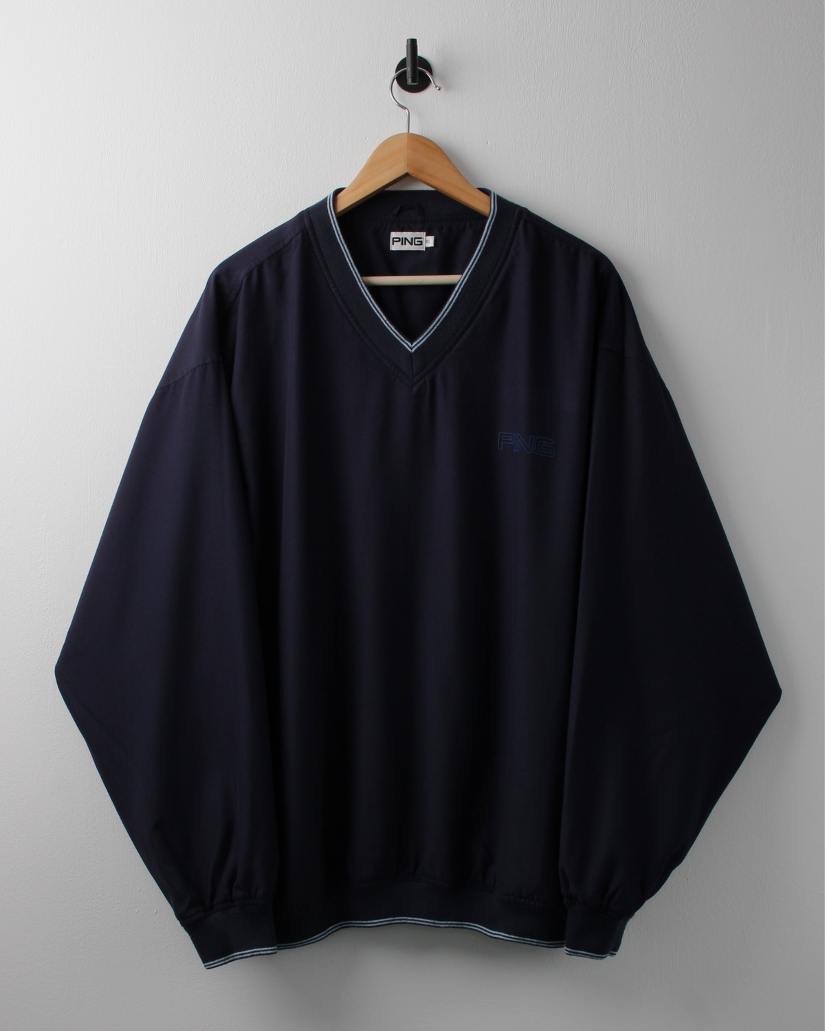 00s Ping Navy/Blue V-Neck Windbreaker (XL)
