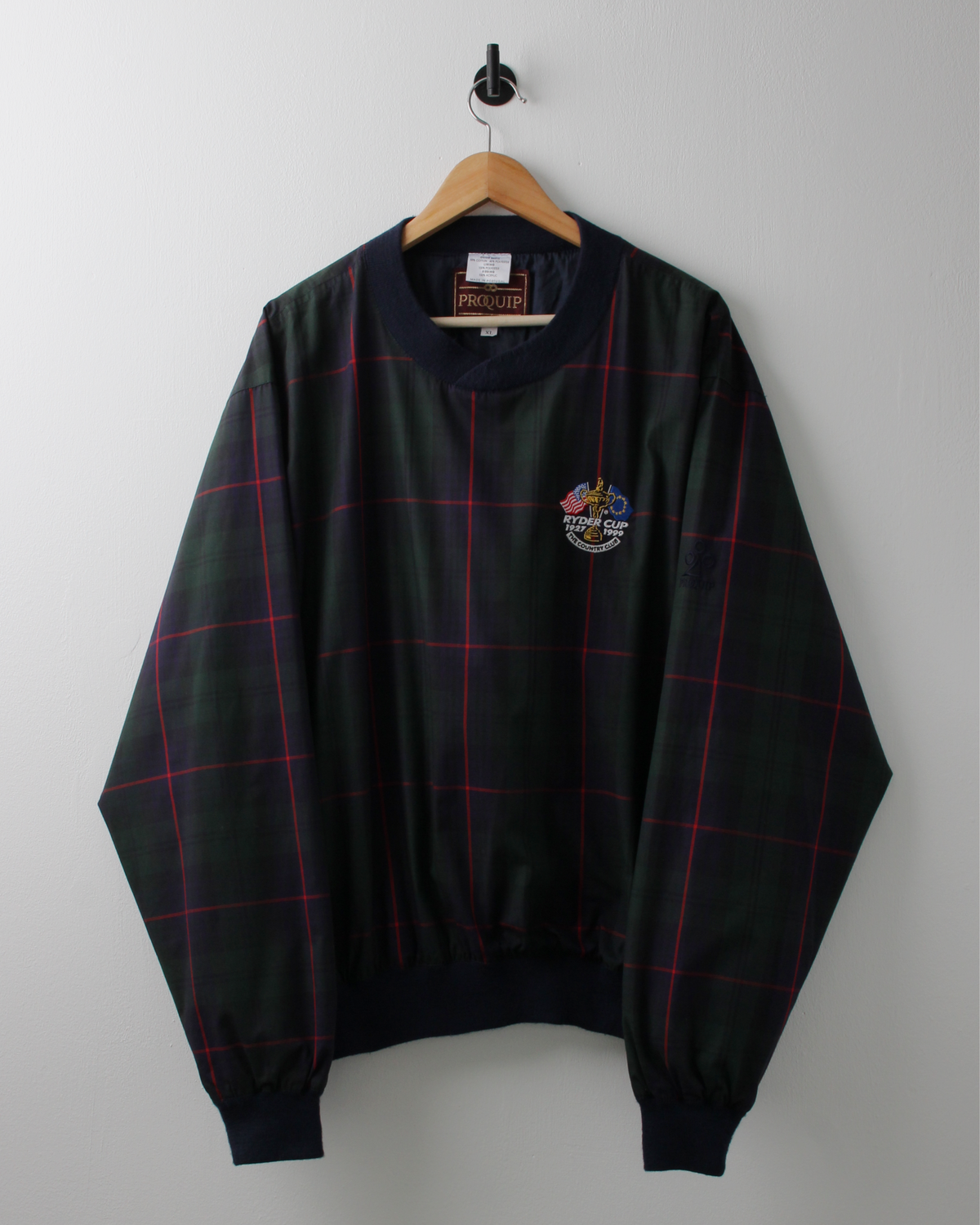 ‘99 Ryder Cup The Country Club Plaid Windbreaker (XL)