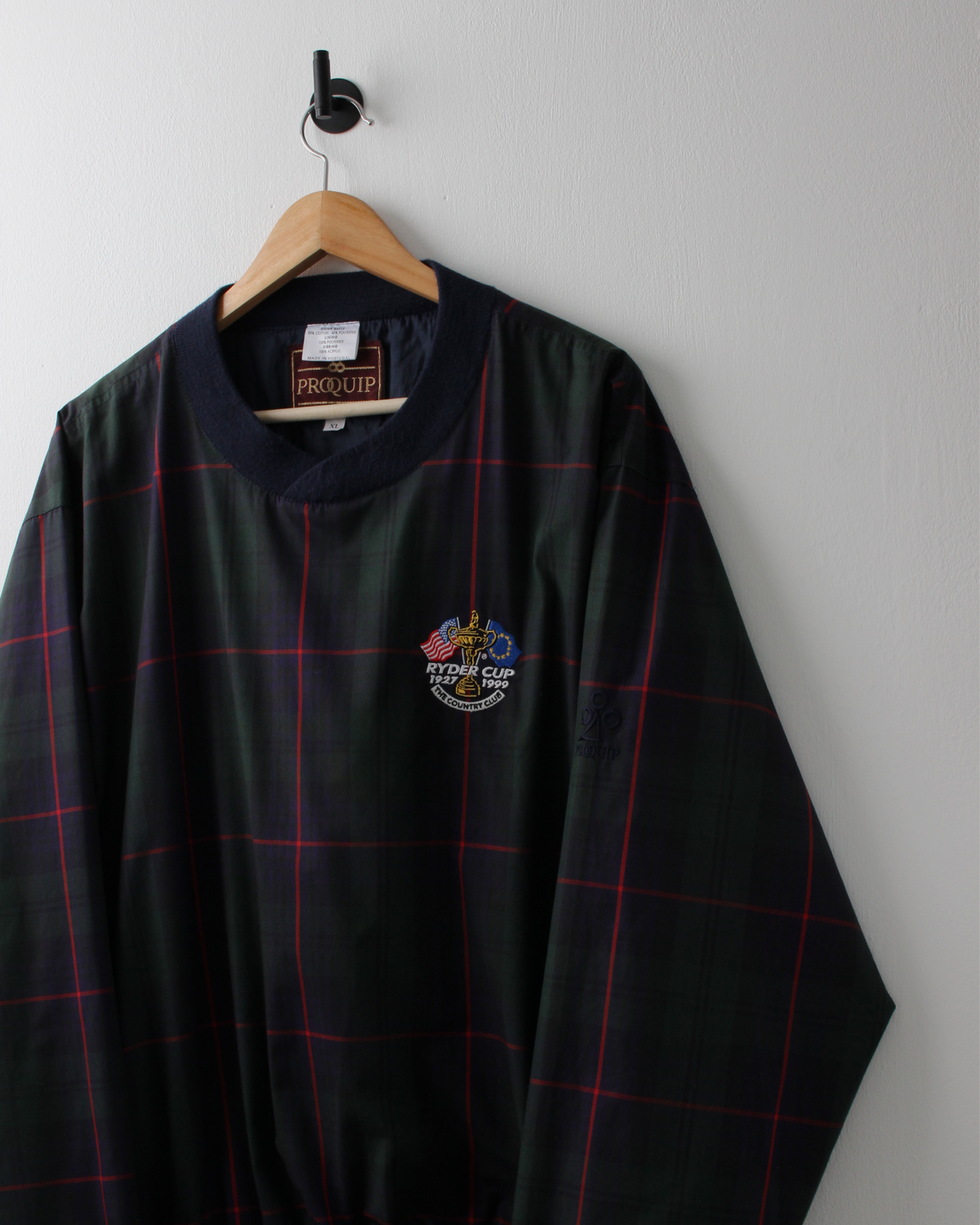 ‘99 Ryder Cup The Country Club Plaid Windbreaker (XL)
