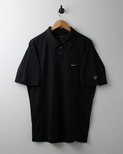 00s Nike Tiger Woods Shield Logo Black Polo (M)