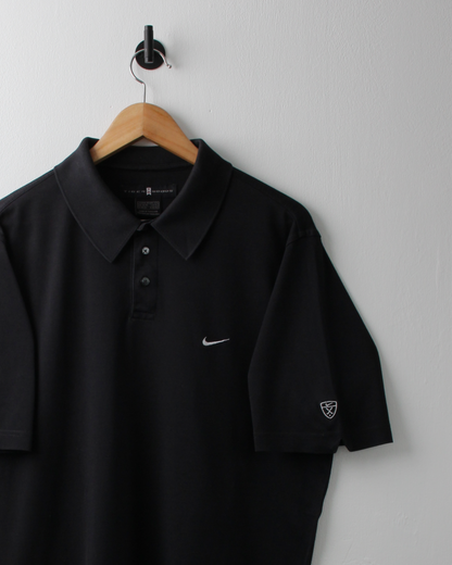 00s Nike Tiger Woods Shield Logo Black Polo (M)