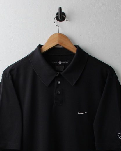 00s Nike Tiger Woods Shield Logo Black Polo (M)