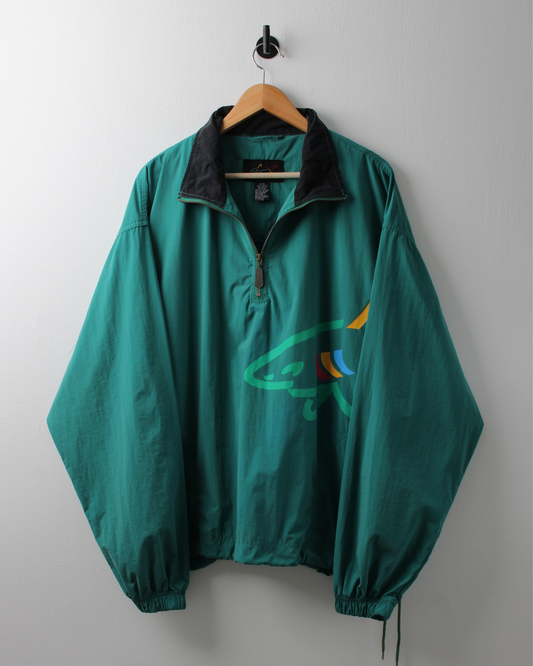 90s Greg Norman Green Shark Graphic Windbreaker (L)