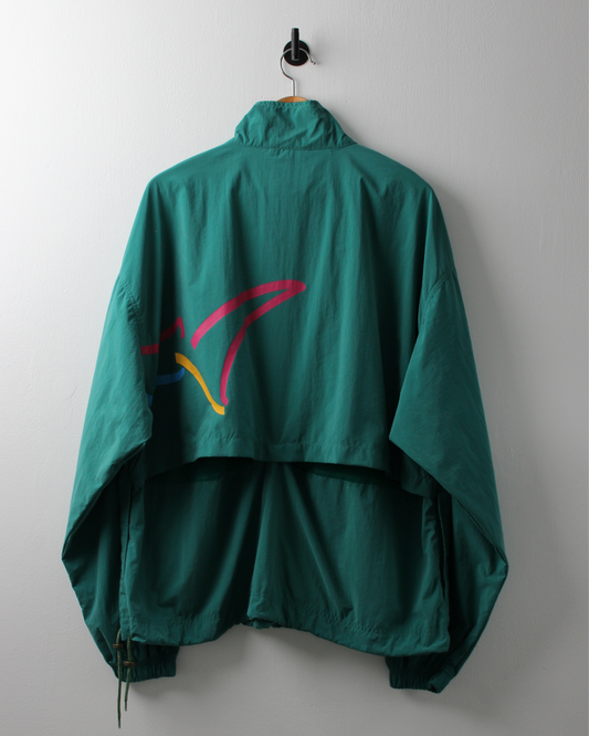 90s Greg Norman Green Shark Graphic Windbreaker (L)
