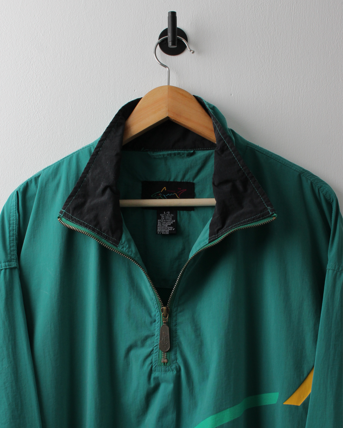 90s Greg Norman Green Shark Graphic Windbreaker (L)