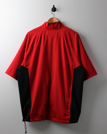 00s Nike Red & Black Short Sleeve Windbreaker (L)