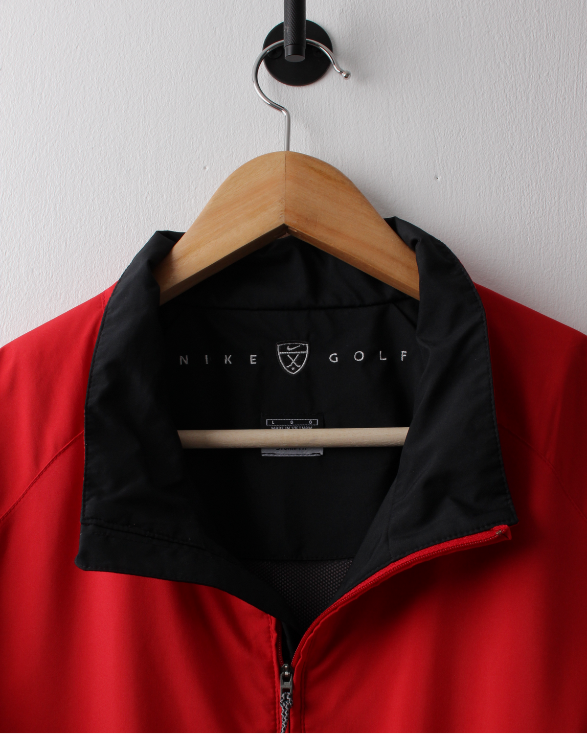 00s Nike Red & Black Short Sleeve Windbreaker (L)