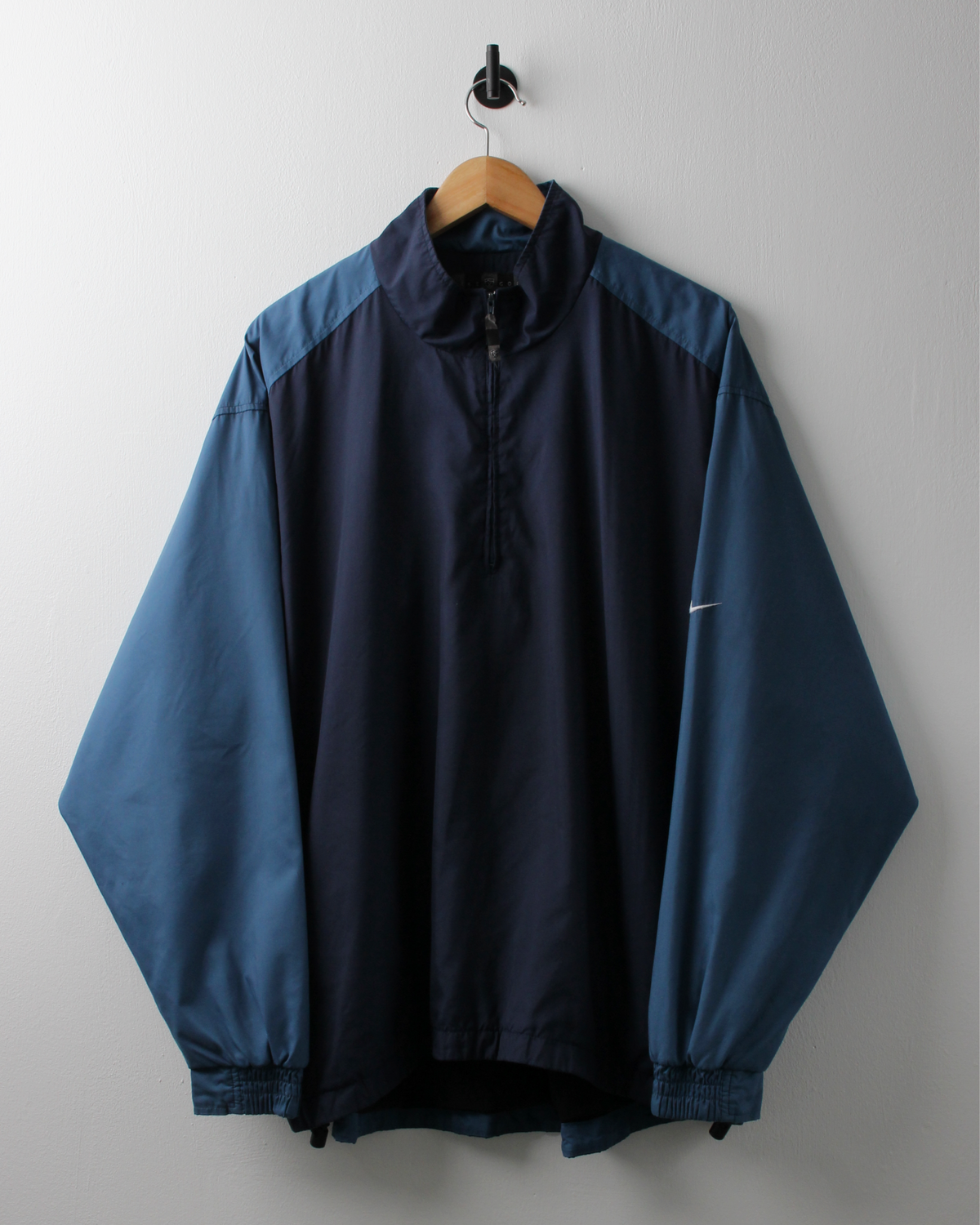 00s Nike Navy & Blue Clima-Fit Quarter Zip Jacket (L)