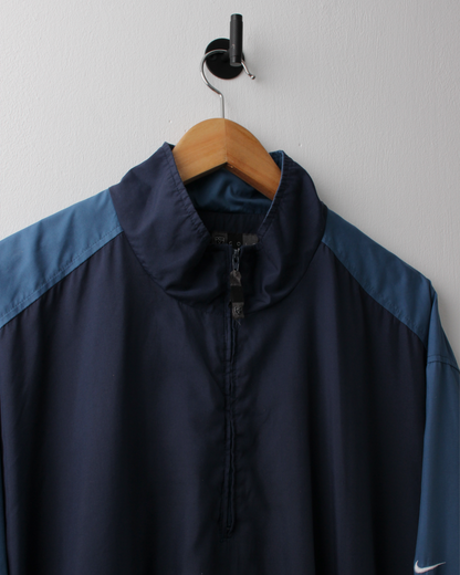 00s Nike Navy & Blue Clima-Fit Quarter Zip Jacket (L)