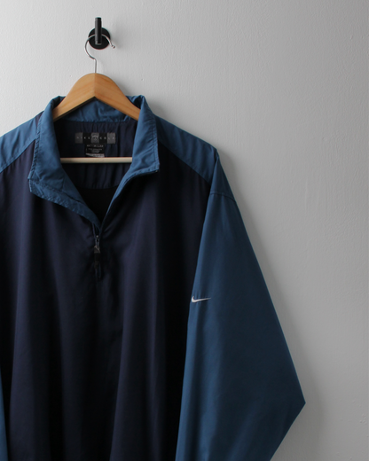 00s Nike Navy & Blue Clima-Fit Quarter Zip Jacket (L)