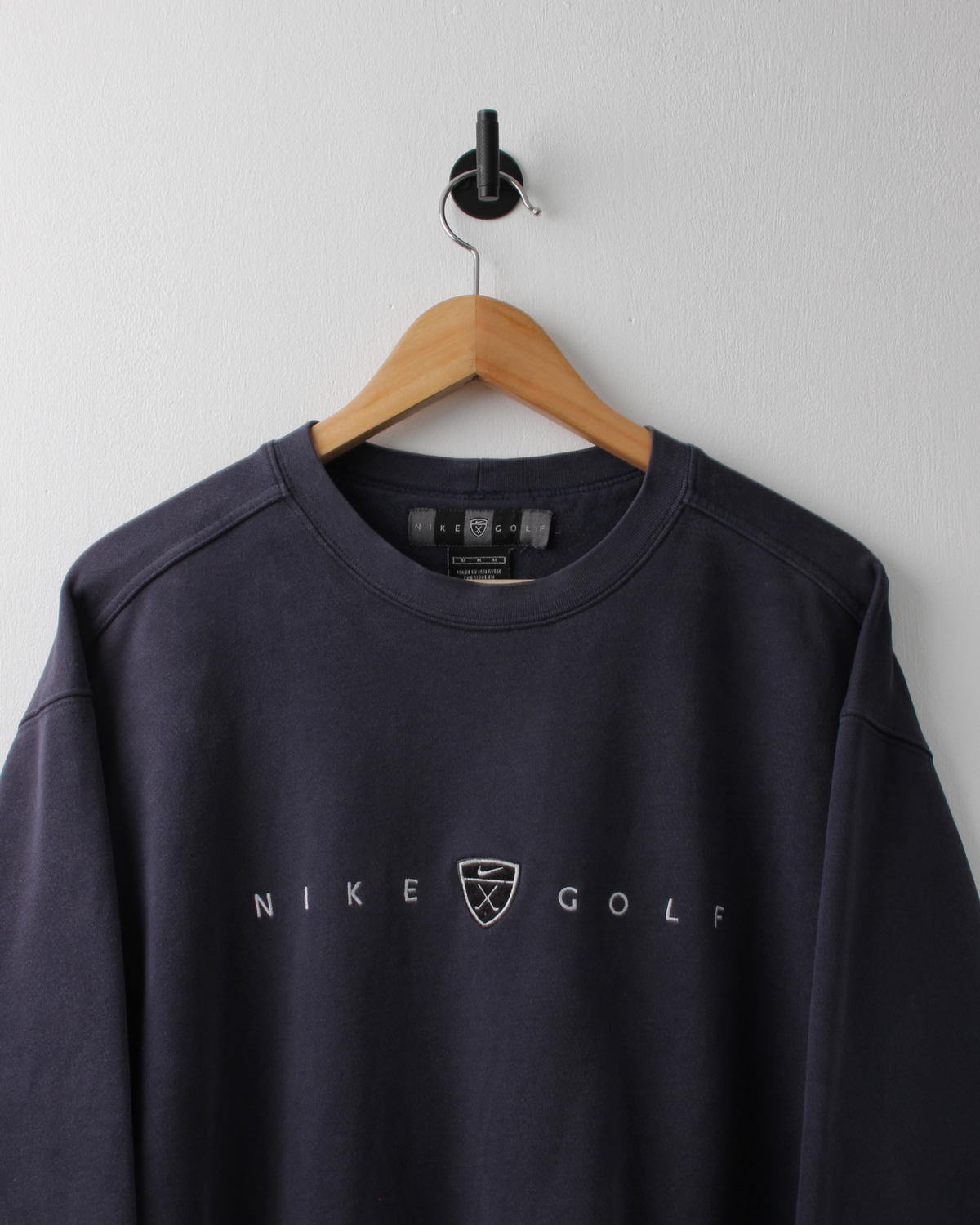 00s Nike Shield Logo Navy Crewneck Sweatshirt (M)