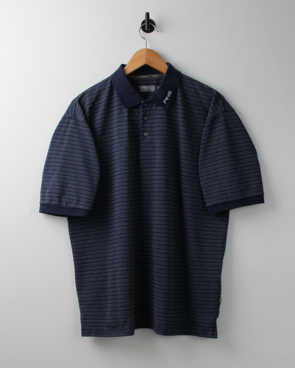 00s Ping Navy Micro Pattern Polo (M)