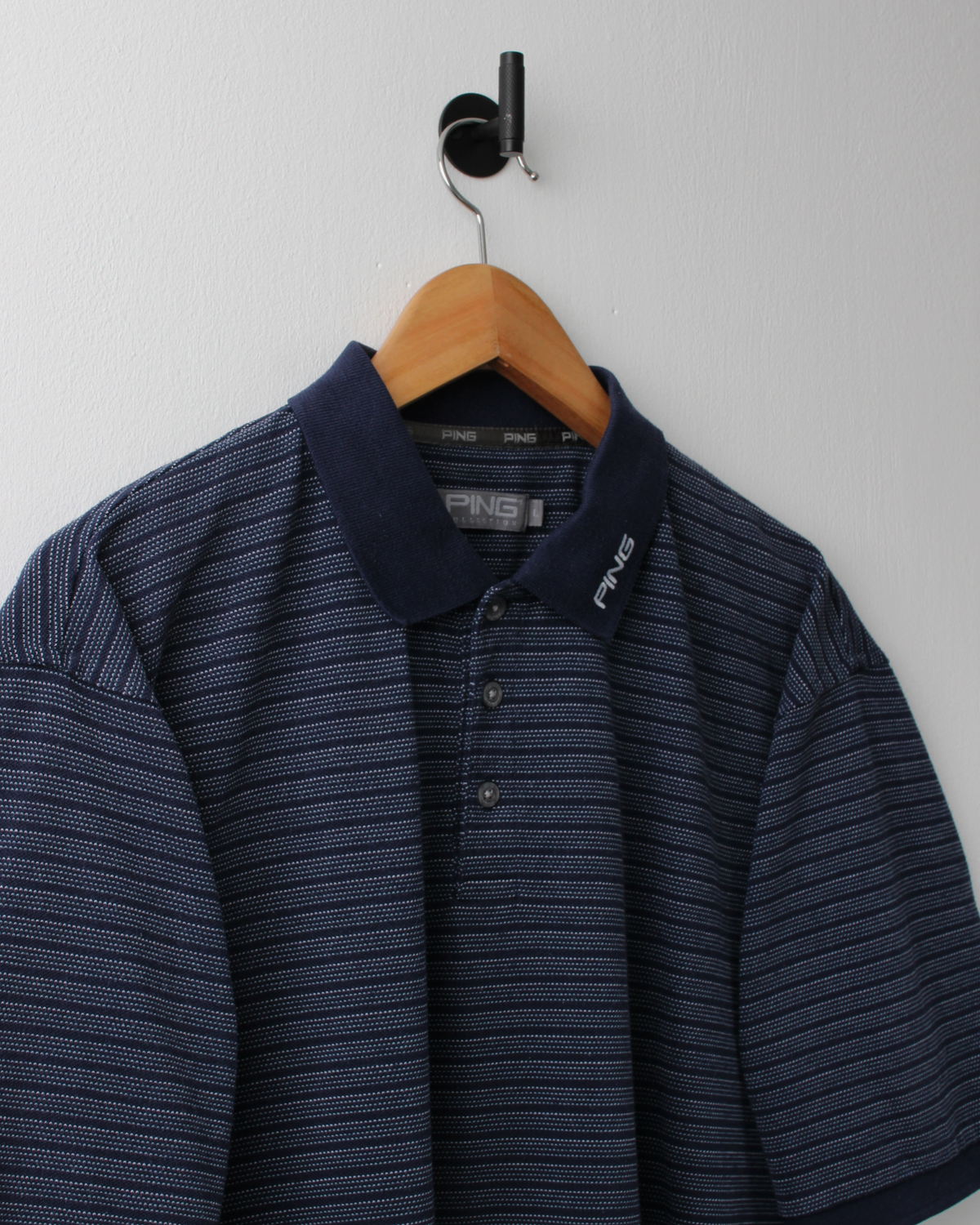 00s Ping Navy Micro Pattern Polo (M)