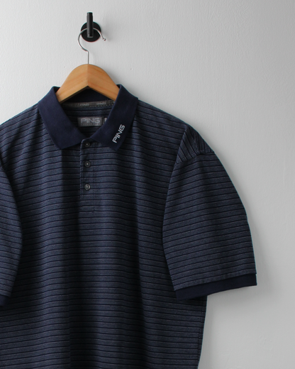 00s Ping Navy Micro Pattern Polo (M)