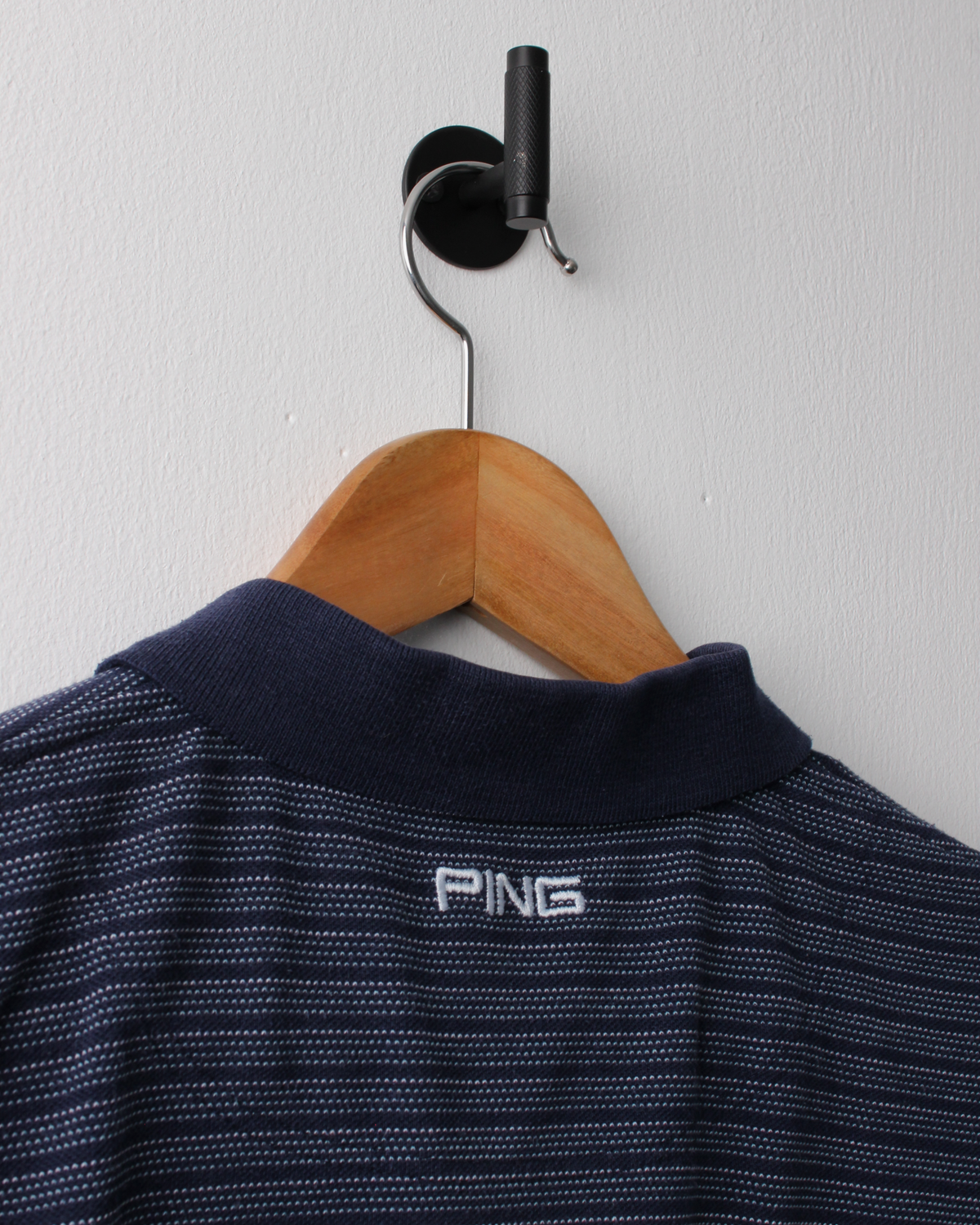 00s Ping Navy Micro Pattern Polo (M)