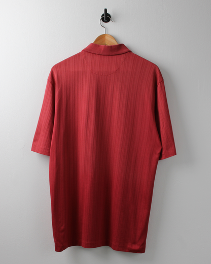 00s Nike Tiger Woods Red Textured Polo (M)