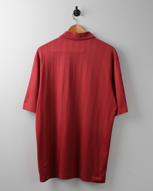 00s Nike Tiger Woods Red Textured Polo (M)