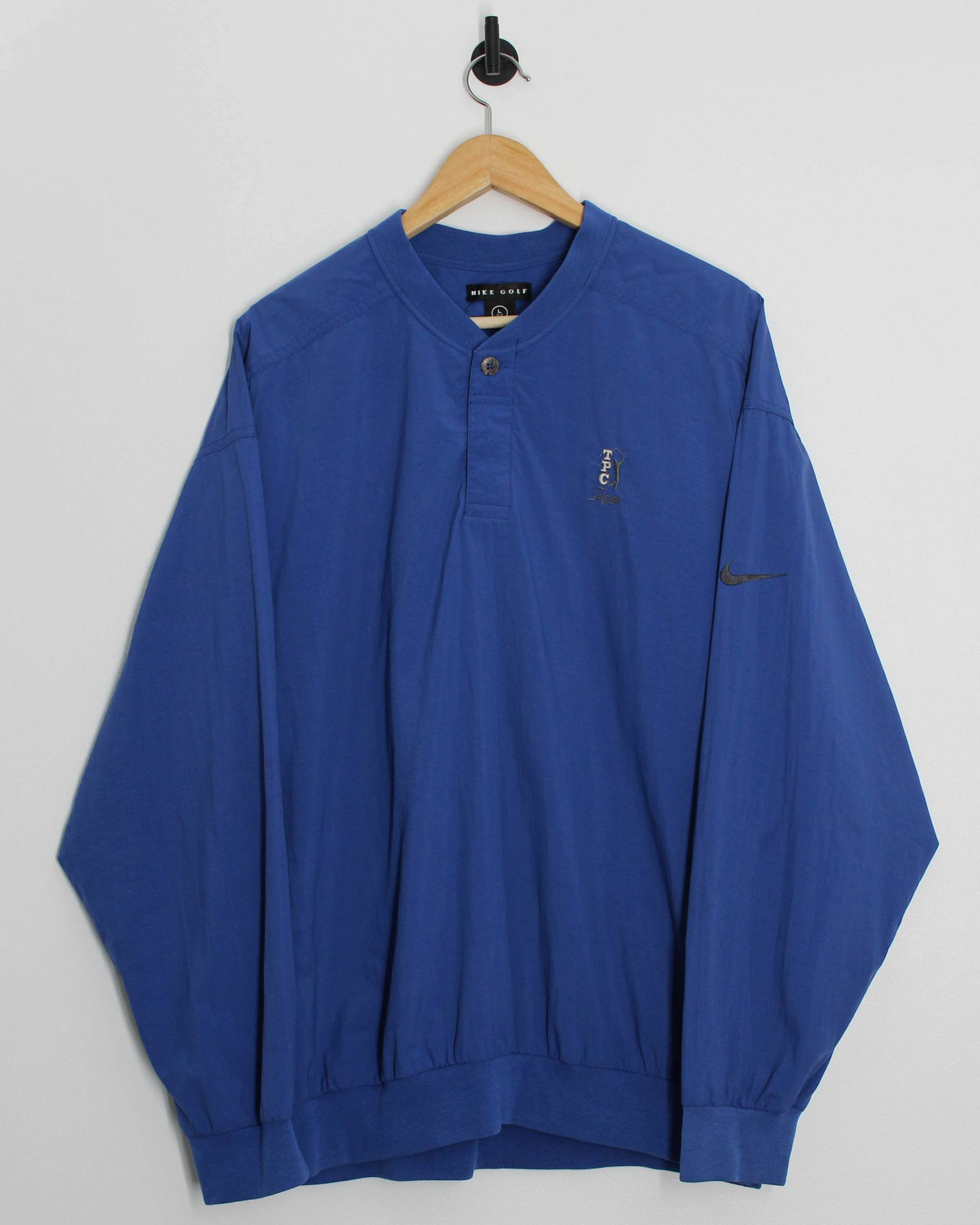 90s Nike TPC Sawgrass Blue Buttoned Windbreaker (L)