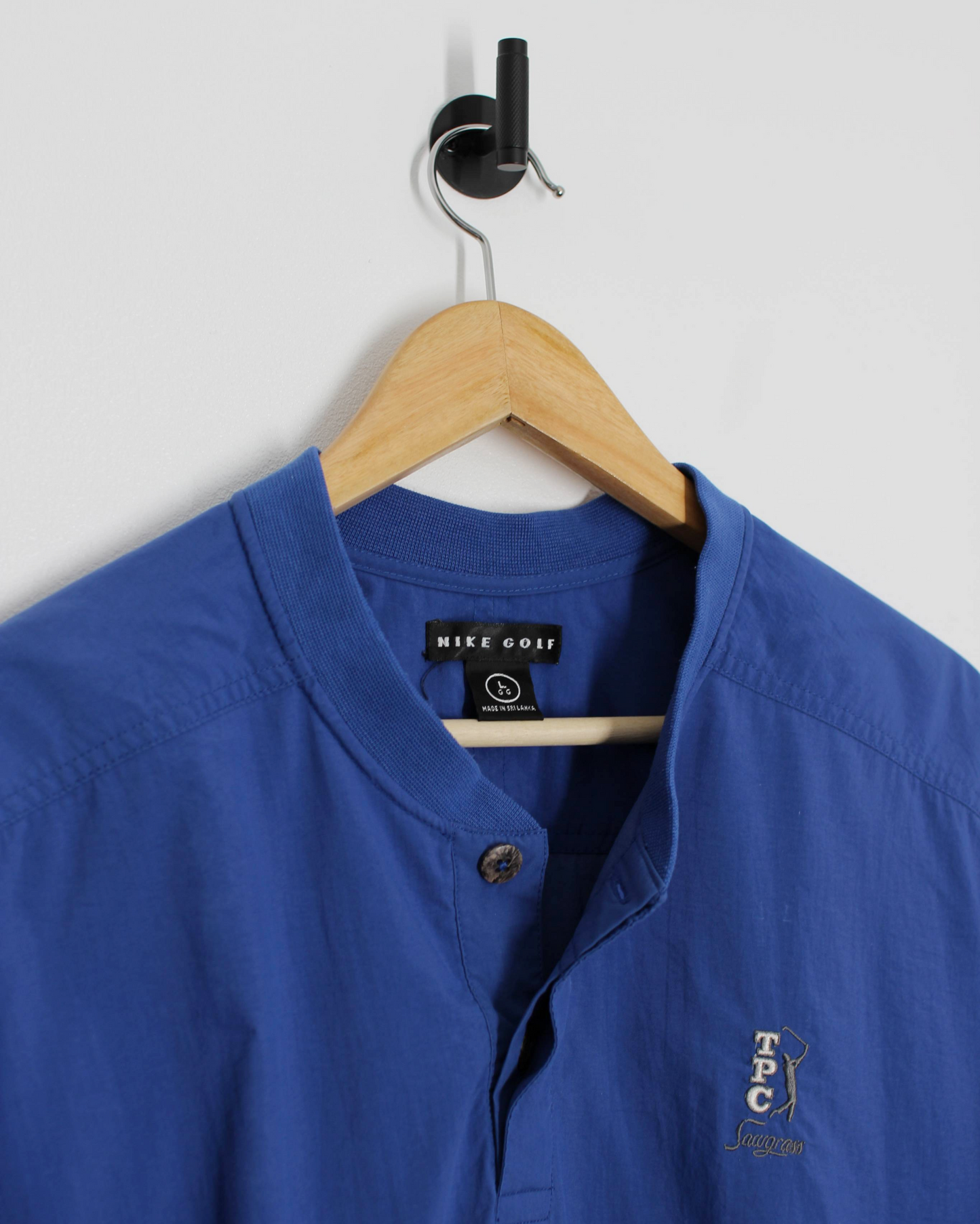 90s Nike TPC Sawgrass Blue Buttoned Windbreaker (L)
