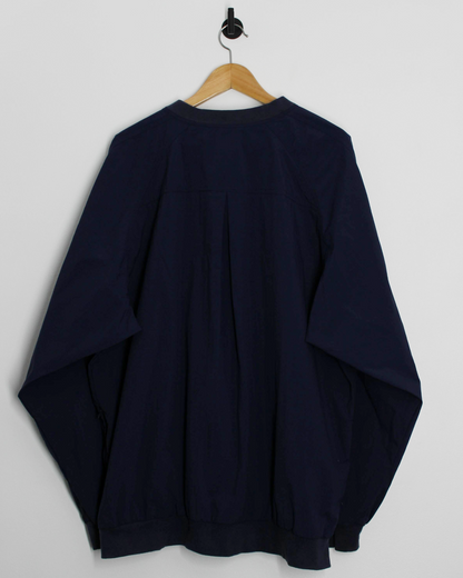 90s Nike UNH Navy Quarter Snap Windbreaker (XXL)