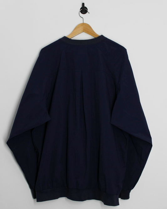 90s Nike UNH Navy Quarter Snap Windbreaker (XXL)