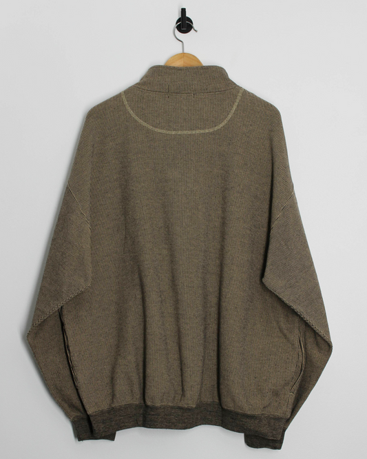 90s Disney ‘All Century Golf’ Brown Ribbed Quarter Zip Sweatshirt (XL)