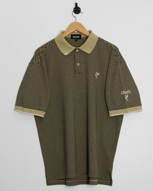 90s Ashworth Brown/Black Polo-Shirt (L)