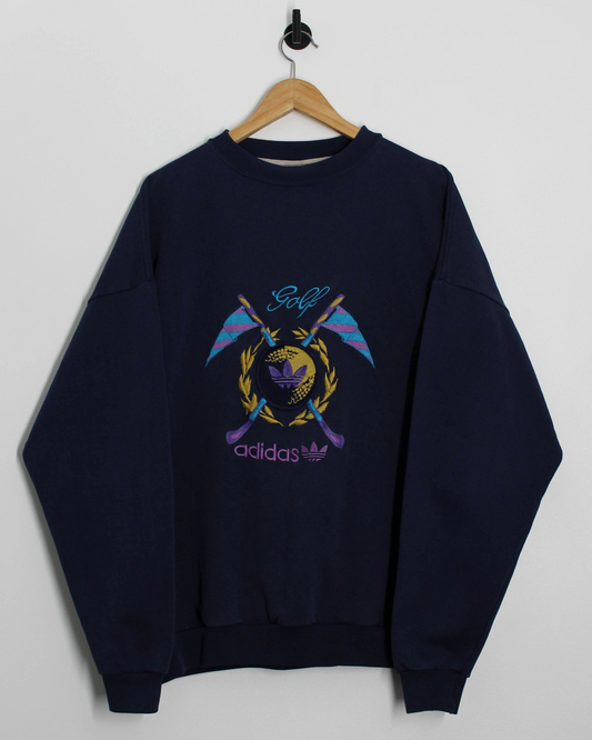90s Adidas Golf Navy Crewneck Sweatshirt (L)