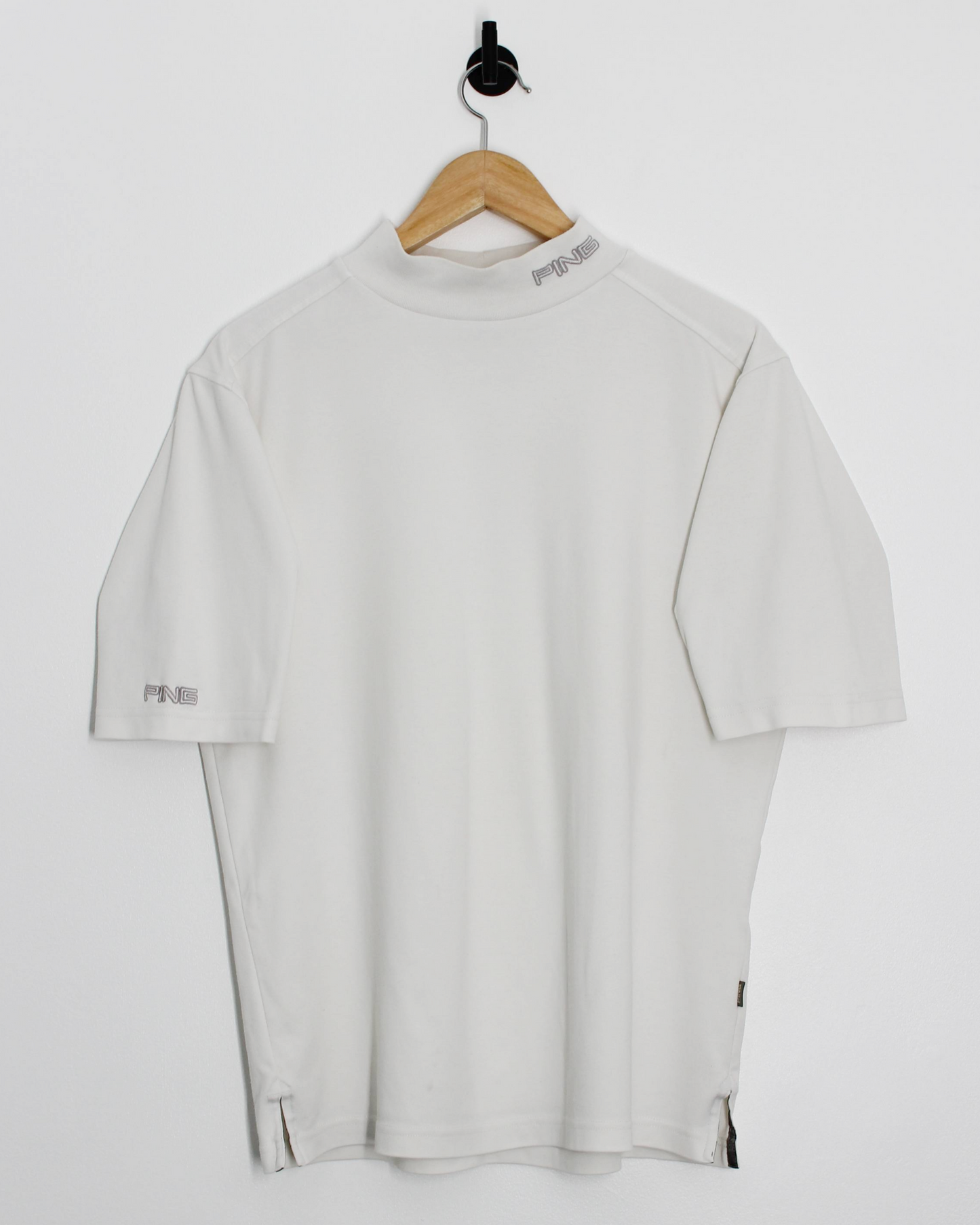 00s Ping ‘Mr Ping’ Logo White Mock Neck (M)