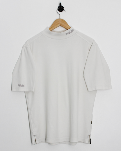 00s Ping ‘Mr Ping’ Logo White Mock Neck (M)