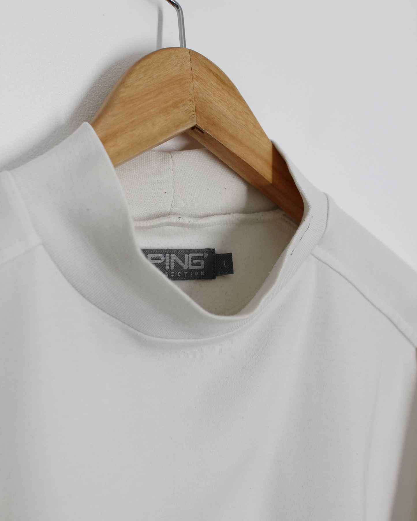 00s Ping ‘Mr Ping’ Logo White Mock Neck (M)