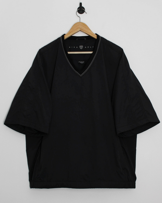 00s Nike Black Lightweight Short Sleeve Windbreaker (XL)
