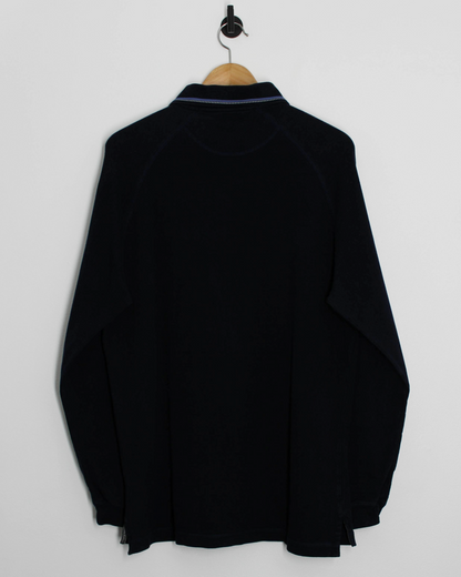 00s Ping ‘Mr Ping’ Logo Navy Long Sleeve Polo-Shirt (M)