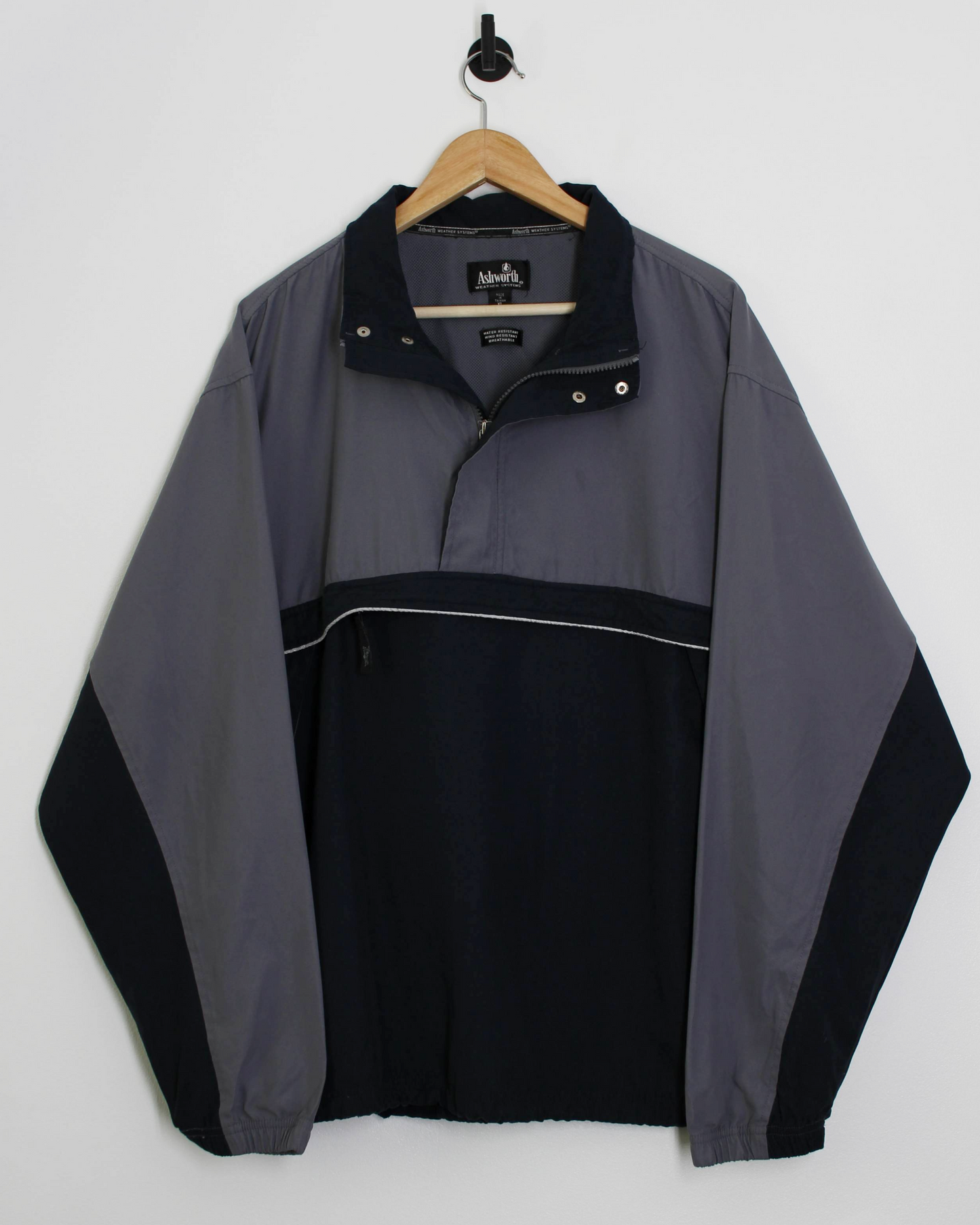 00s Open Championship Ashworth Grey/Black Quarter Zip Jacket (XL)