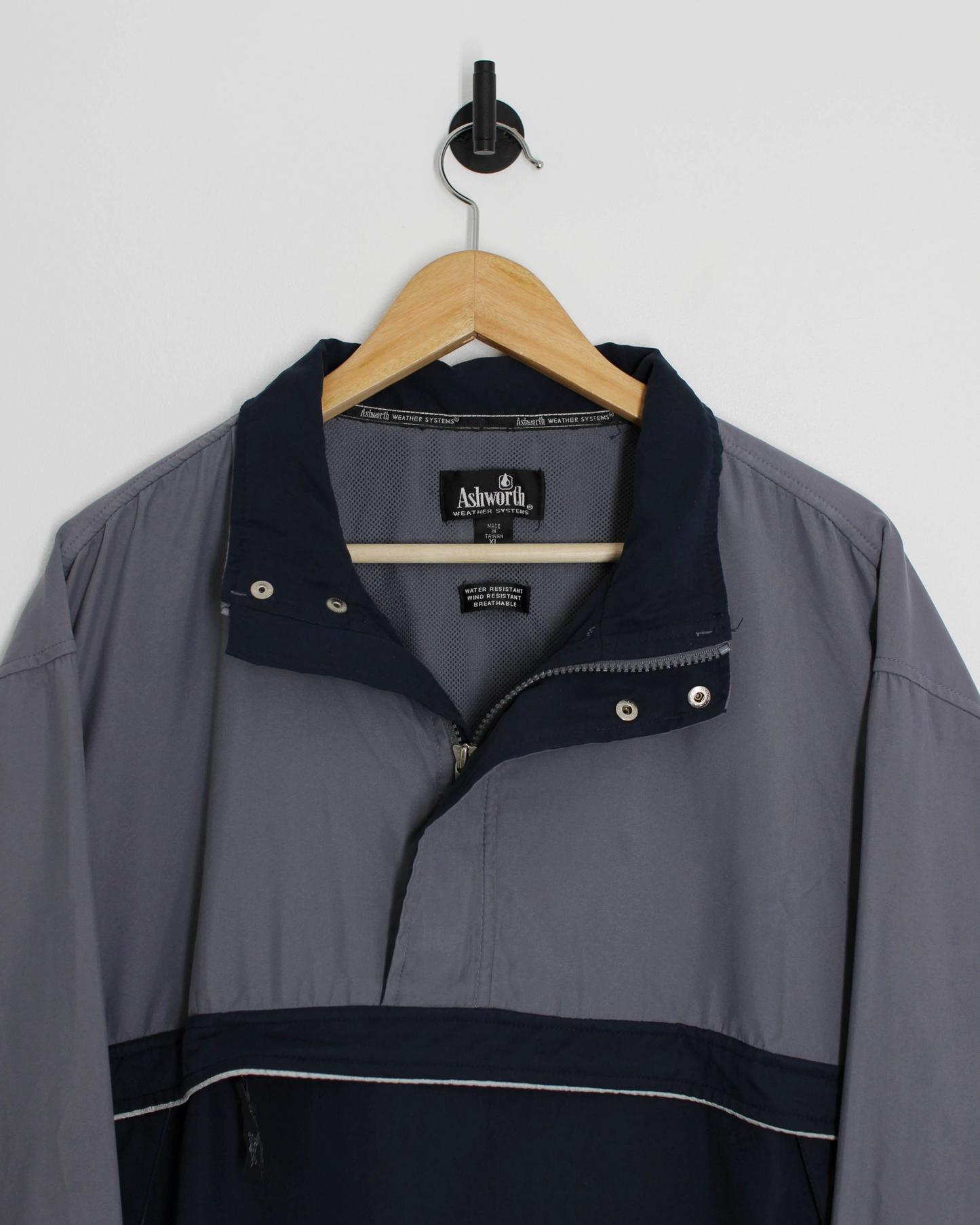 00s Open Championship Ashworth Grey/Black Quarter Zip Jacket (XL)