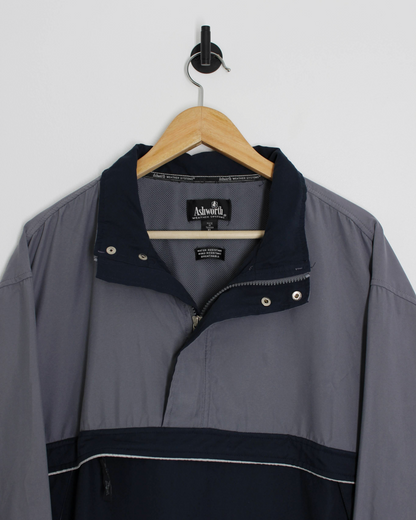 00s Open Championship Ashworth Grey/Black Quarter Zip Jacket (XL)