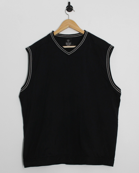 00s Nike Black/White Golf Vest (L)