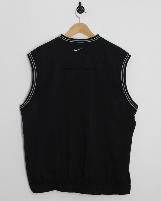 00s Nike Black/White Golf Vest (L)
