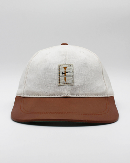 90s Nike Tee Logo Long Visor Leather Cap