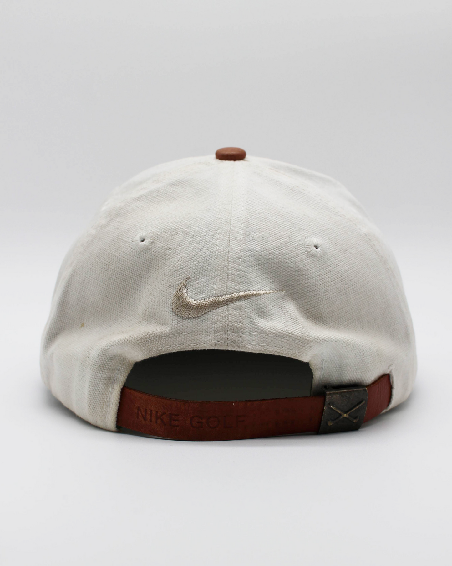 90s Nike Tee Logo Long Visor Leather Cap