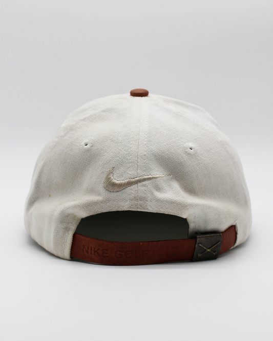90s Nike Tee Logo Long Visor Leather Cap
