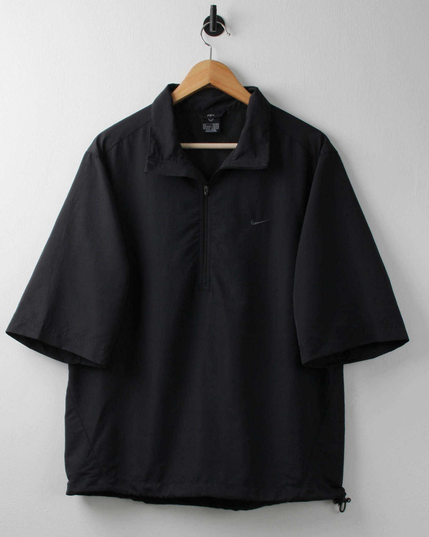 00s Nike Black Lightweight Short Sleeve Windbreaker (M)