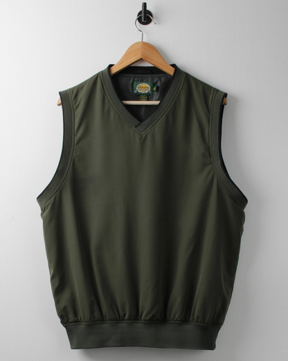 90s Cabelas Green Windbreaker Golf Vest (M)