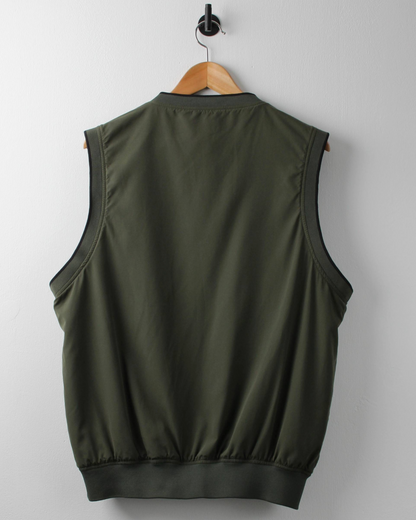 90s Cabelas Green Windbreaker Golf Vest (M)