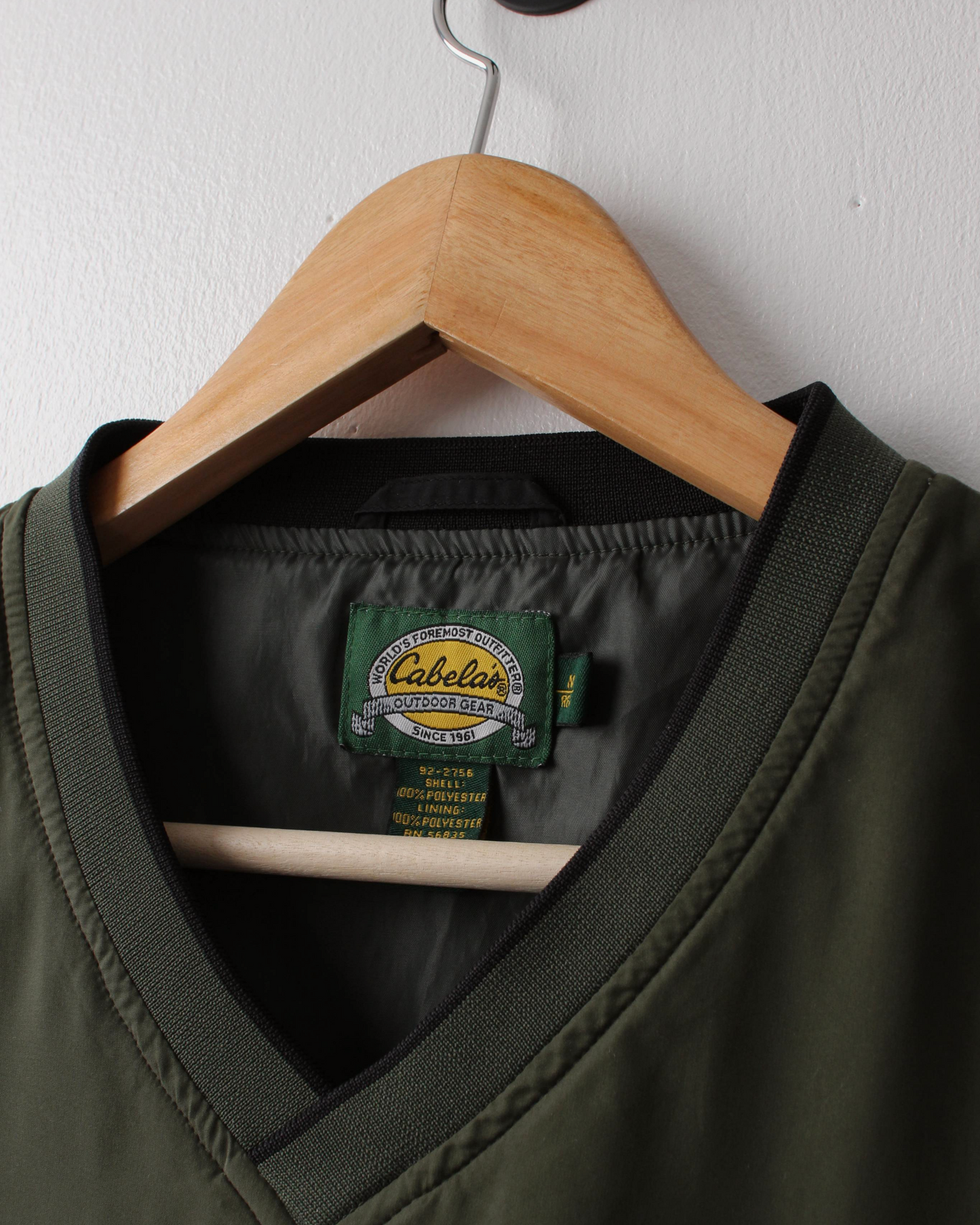 90s Cabelas Green Windbreaker Golf Vest (M)