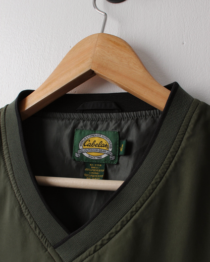 90s Cabelas Green Windbreaker Golf Vest (M)