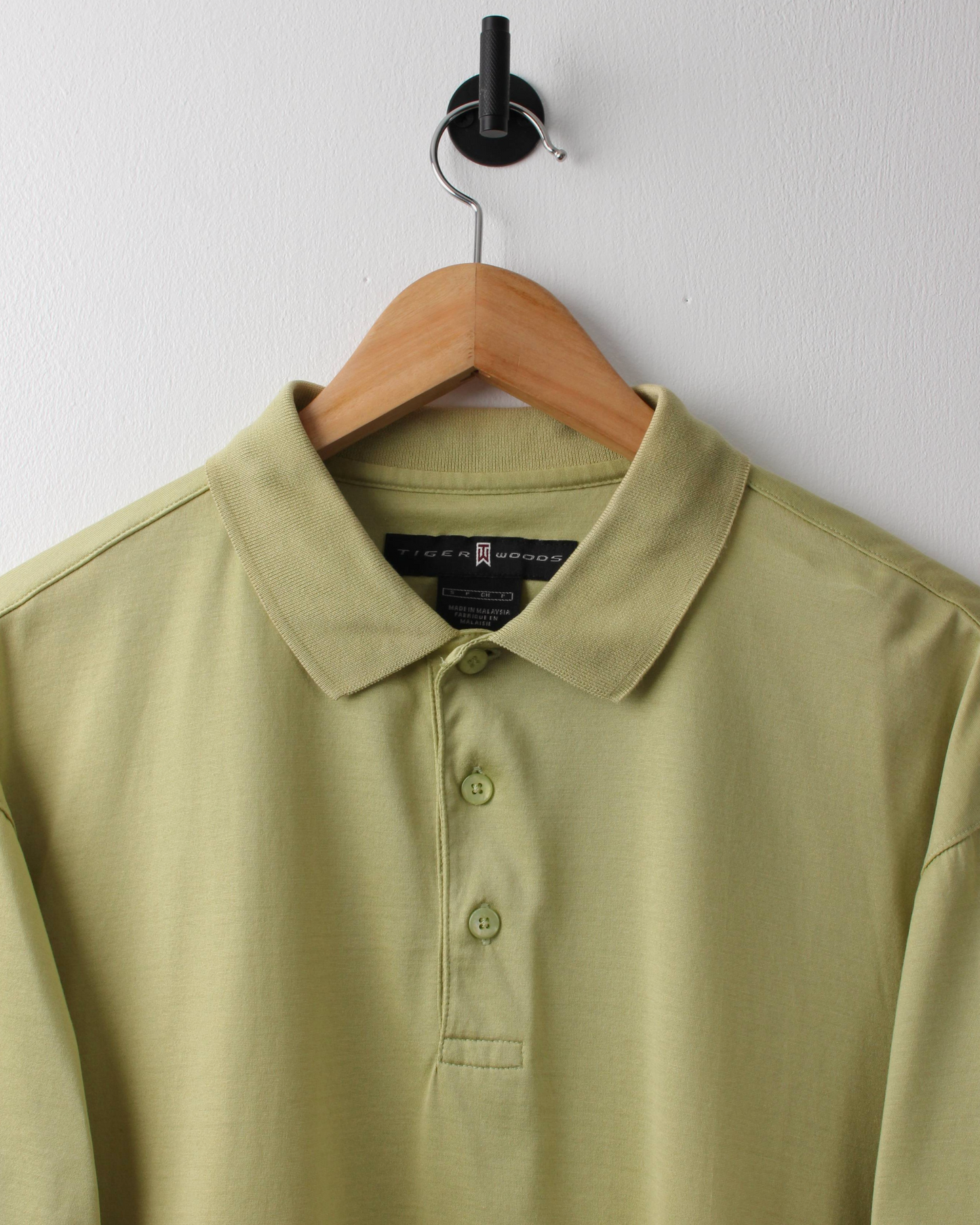 00s Nike Tiger Woods Shield Logo Lime Green Polo (S)
