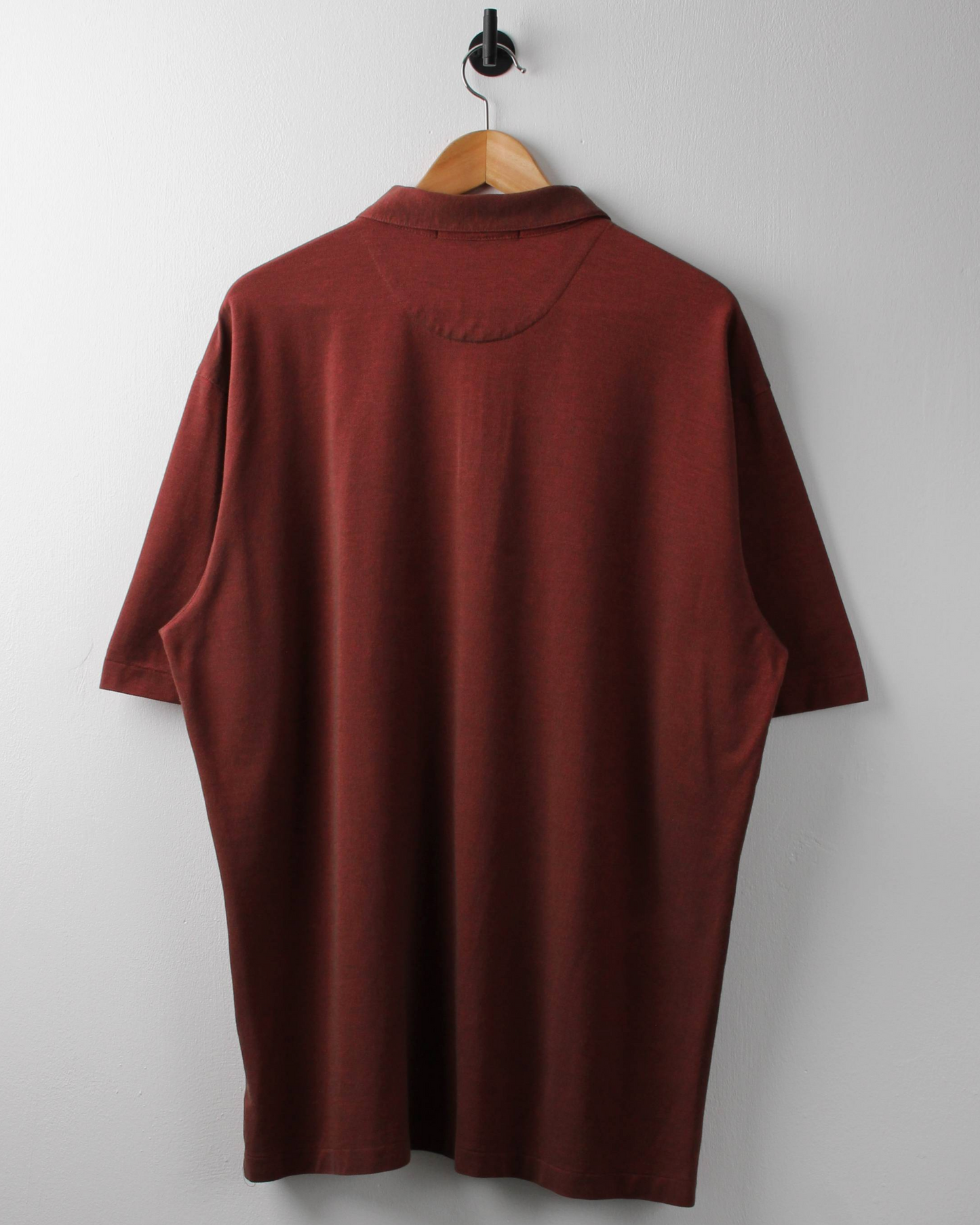 00s Nike Tiger Woods Red Textured Zipped Polo (XL)
