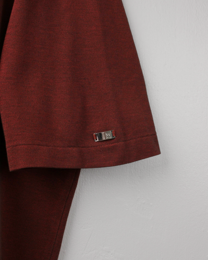 00s Nike Tiger Woods Red Textured Zipped Polo (XL)